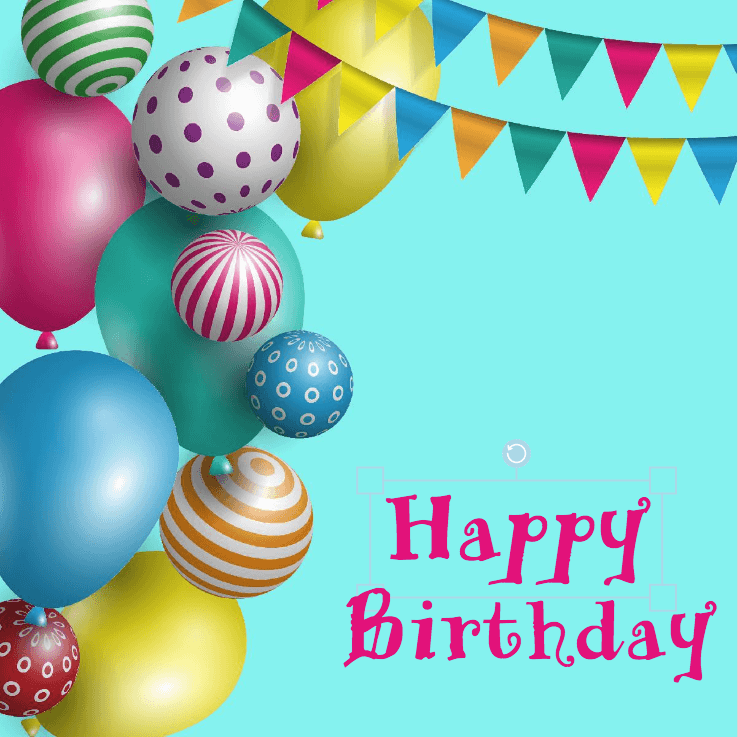 happy birthday - sign template for editing